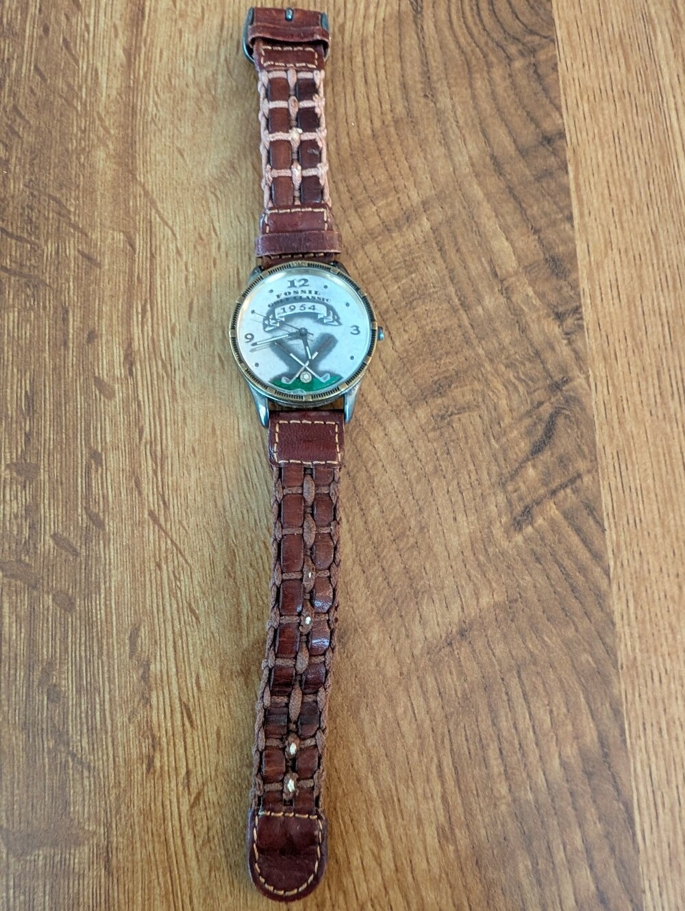 Vintage Fossil Golfer Watch Classic 1954 Mens Wristwatch